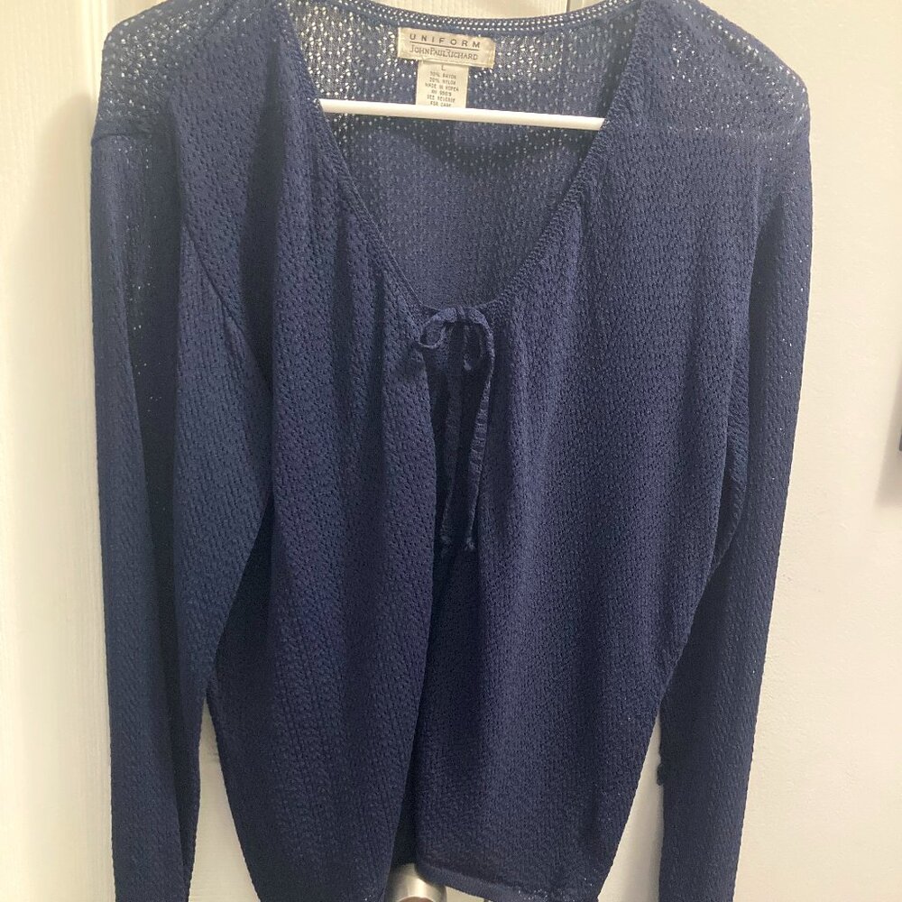 Large Navy Cardigan - JohnPaulRichard